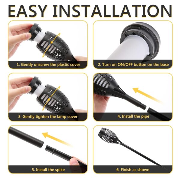 Albelt-Acrylonitrile-Butadiene-Styrene-12-Pack-Outdoor-Solar-LED-Torch-Lights-with-Flickering-Flame-for-Garden-Decor-Super-Bright-Waterproof-for-Outside-Landscape-Yard-Party-Decorations.jpg Albelt Acrylonitrile Butadiene Styrene 12 Pack Outdoor Solar LED Torch Lights with Flickering Flame for Garden Decor, Super Bright Waterproof for Outside Landscape Yard Party Decorations