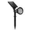 Amazon Basics Solar LED Spotlight for Garden & Outdoor | Amazon Basics Solar LED Spotlight for Garden & Outdoor | Adjustable Solar Panel & Lamp | 4 Ultra-Bright LEDs | IP54 Waterproof | 2 Light Modes | Wall Mount & Ground Stake Options