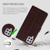 Amazon Brand- Solimo Flip Leather Mobile Cover (Soft, Flexible & Kickstand Back case) Compatible for Samsung Galaxy A22 4G / F22 4G (Coffee)