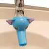 Animal Baby Elephant Water Tap Faucet Extender, Plastic Cartoon Crane Extender Water Tap Holder - Kids Bathroom Accessory - Multi Color