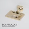 Aquarium Bath Soap Dish/Holder/Tray for Bathroom, Kitchen | Made with Stainless Steel 304 & Brass | PVD Rose Gold Finish | Ideal Bathroom Accessories for Bathroom | Ellen (Gold)