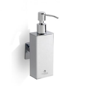 Aquarium Wall Mounted Liquid Handwash Dispenser Bottle - Chrome Plated Stainless Steel 304 | Refillable Liquid Soap Dispenser for Bathroom, Kitchen & Wash Basin | OTS