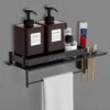 Arena-3-in-1-Multi-Purpose-Bathroom-Shelves-Shelf-Wall-Mounted-Bathroom-Shelf-Napkin-Holder-Tooth-Brush-Holder-Bathroom-Accessories-Set-Black-Stainless-Steel-Bathroom-Organizer-Pack-of-1.jpg Arena 3 in-1 Multi-Purpose Bathroom Shelves Shelf, Wall Mounted Bathroom Shelf, Napkin Holder Tooth Brush Holder, Bathroom Accessories Set, Black Stainless Steel Bathroom Organizer (Pack of 1)