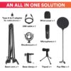 Audio Array AM-C1 USB Condenser Microphone Kit | for Podcasting, Audio Array AM-C1 USB Condenser Microphone Kit | for Podcasting, Online Meeting, Gaming, Singing & Live Streaming | Boom Arm, Pop Filter, Mic Cover, Spider Shock Mount, Tripod & 2.5M USB Cable