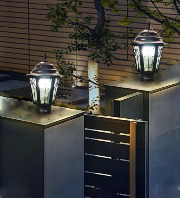 Avior Waterproof Gate Light for Main Gate, Metal & Glass Outdoor/Exterior Gate Lamp for Piller, Pole Light, Garden Light, Boundaries, Garden, Farmhouse (GL11, Pack of 1)