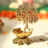 Behoma 100% Pure Brass Kalpavriksha Diya for Puja | Religious Behoma 100% Pure Brass Kalpavriksha Diya for Puja | Religious Deepak for Mandir, Temple, Office & Home Decoration | Handcrafted Tree of Life Diya for Pooja Room | Best Gift for Anniversary, Wedding