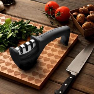 Big Buzz Knife Sharpener Manual 3 Stage Knives Sharpner Tool Big Buzz Knife Sharpener Manual 3 Stage Knives Sharpner Tool Advanced Knife Sharpener for Kitchen Knife Sharpner Knives Sharpening Tool for Steel Knives