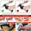 Big Buzz Knife Sharpener Manual 3 Stage Knives Sharpner Tool Advanced Knife Sharpener for Kitchen Knife Sharpner Knives Sharpening Tool for Steel Knives