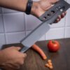 Black Kitchen Knife Set with Sheaths, Non-Stick Coating, Ergonomic Handles, Professional Chef Knives