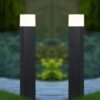 Bollard Outdoor 24 inch Pole Light for Home Decorative Exterior/Outdoor Light/Gate Light/Garden Lamp/Pillar Lamp/Gardner Lights, Grey (Pack of 4)