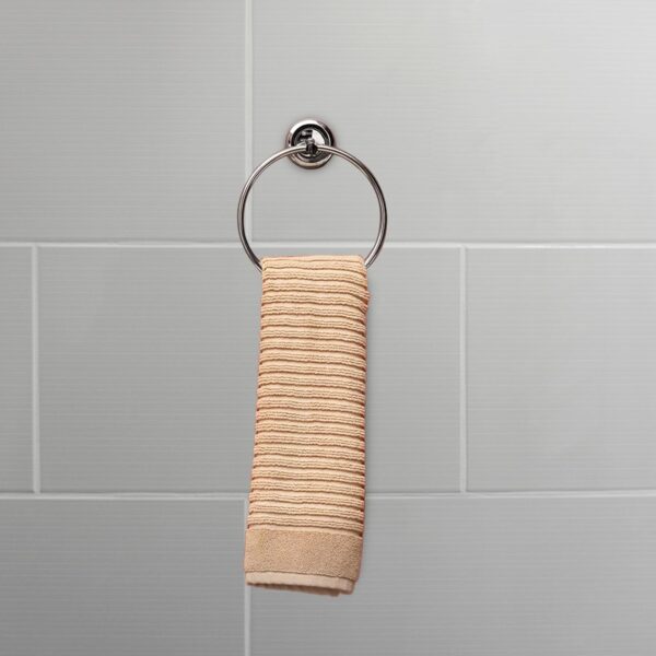 BonKaso FL-02 Stainless Steel Towel Ring for Bathroom/Wash Basin/Napkin-Towel Hanger (Chrome Finish)