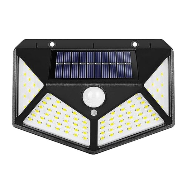 Btag Solar Motion Sensor Sun-Powered LED Wall Light | 1W Wireless Waterproof LED Outdoor Lamp with 120 Degrees Angle Lighting | Wall-Mounted Security Light for Garden, Garage, Pathway,Yard (Pack of 1)
