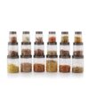CELLO Checkers Kitchen Storage Container Box Set of 18 Pcs Brown (6x300ml, 6x650ml, 6x1200ml) | Transparent Unbreakable Fridge Safe Stackable Airtight Storage Canister Set For Spices Dry Fruits Grains