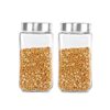 CELLO Qube Fresh Glass Storage Jar with See Through Lid Set of 2, (1000ml x 2), Transparent | Food Grade, Stackable, Easy Storage Jar | Air Tight Kitchen Glass Jar For Cookies Snacks Pulses Dry Fruits