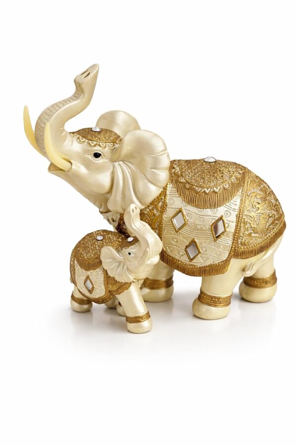 CHIBRO-Decorative-Elephant-Showpiece-for-Home-Decor-Resin-Lucky-Elephant-Statue-with-Mother-Baby-Design-Tabletop-Feng-Shui-Good-Luck-Idol-White-Elephant-Family.jpg CHIBRO Decorative Elephant Showpiece for Home Décor | Resin Lucky Elephant Statue with Mother & Baby Design | Tabletop Feng Shui Good Luck Idol (White Elephant Family)