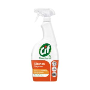 CIF Power & Shine Kitchen Cleaner Spray, Tough Grease & CIF Power & Shine Kitchen Cleaner Spray, Tough Grease & Stain Removal, Suitable for Chimney, Gas Stove, Hob, Tap, Tiles & Sink, 700ml