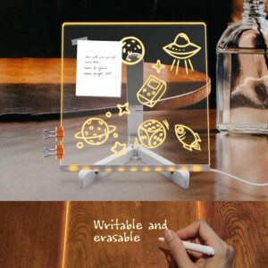 CPENSUS DIY 3D Acrylic Writing Pad With Pen Message Board CPENSUS DIY 3D Acrylic Writing Pad With Pen Message Board Rewritable Table Lamp For Study LED Light Office Home Decor Gift