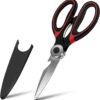 Carrot - Kitchen Scissor for General Use, Heavy Duty Kitchen Carrot - Kitchen Scissor for General Use, Heavy Duty Kitchen Raptor Meat Shears, Cooking Scissors, Stainless Steel Multi-Function Scissors for Food, Chicken, Poultry, Fish, Pizza, Herbs (PACK OF 1)