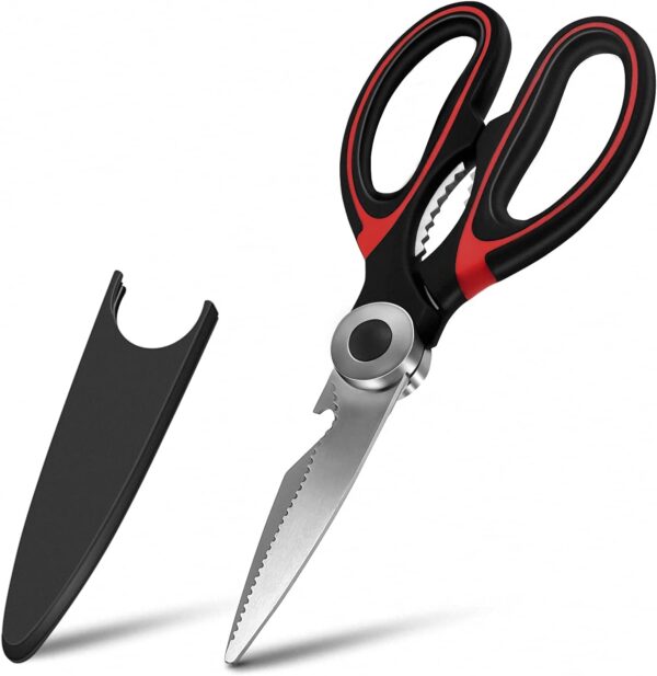Carrot - Kitchen Scissor for General Use, Heavy Duty Kitchen Carrot - Kitchen Scissor for General Use, Heavy Duty Kitchen Raptor Meat Shears, Cooking Scissors, Stainless Steel Multi-Function Scissors for Food, Chicken, Poultry, Fish, Pizza, Herbs (PACK OF 1)