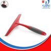 Cello Kleeno Platfrom and Glass Plastic Wiper | Featuring Dual-Purpose Design, Rubberised Handle for Comfortable Grip, Hanging Provision | Ideal for Home, Kitchen & Office | Red and Grey