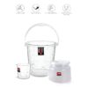 Cello-Petal-Bathroom-Accessory-Combo-Set-of-3-Transparent-20L-Bucket-1.5L-Mug-23cm-Tall-Stool-Durable-Stylish-Modern-Design-Plastic-Bath-Combo-Set-for-Modular-Bathroom.jpg Cello Petal Bathroom Accessory Combo Set of 3, Transparent (20L Bucket, 1.5L Mug & 23cm Tall Stool) | Durable, Stylish & Modern Design | Plastic Bath Combo Set for Modular Bathroom