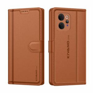 Compatible for Vivo V70 Elite 5G/ Vivo V70 5G Artisanal Leather Wallet Case with Card Holder for Men Women, Magnetic Flip Folio Cover with Stand RFID Blocking Cell