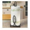 Craftland Wrought Iron Candle Shape Tissue Paper/Towel/Roll/Napkin Holder/Dispenser for Kitchen Bathroom and Dining Table (Candle Shape)