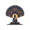Creative Edge Buddha Under Kalpa Tree Multicolor Decorative Wall Sticker Creative Edge Buddha Under Kalpa Tree Multicolor Decorative Wall Sticker (61 cm x 58 cm)
