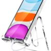 Crpich Acrylic Cell Phone Stand, Portable Clear Phone Stand for Crpich Acrylic Cell Phone Stand, Portable Clear Phone Stand for Desk, Compatible with Phone16 15 14 13 Pro Max Mini 12 11 Plus SE, Switch, Android Smartphone, Pad, Tablet, Desk Accessories