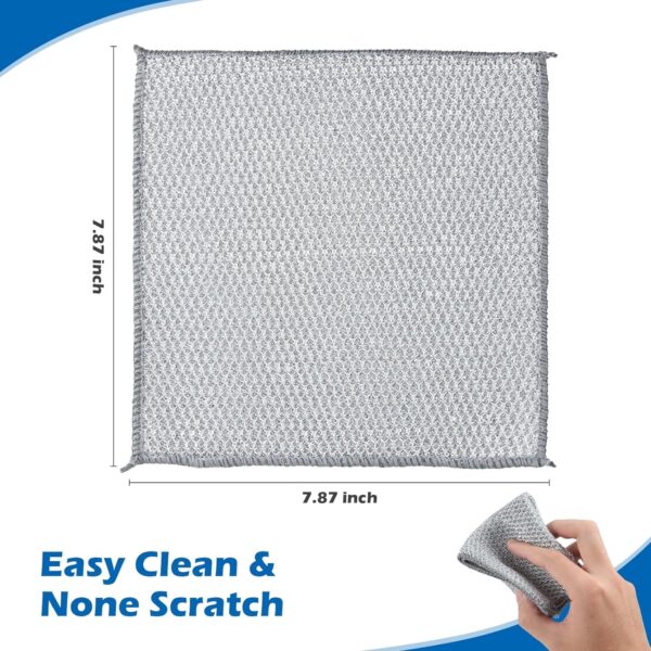 DALUCI-6-Pcs-Non-Scratch-Steel-Wire-Dishwashing-Cloth-Heavy-Duty-Scrubber-for-Utensils-Dishes-Kitchen-Cleaning-Reusable-Durable-Cleaning-Cloth-for-Sink-Countertops.jpg DALUCI 6 Pcs Non-Scratch Steel Wire Dishwashing Cloth | Heavy-Duty Scrubber for Utensils, Dishes & Kitchen Cleaning | Reusable & Durable Cleaning Cloth for Sink & Countertops