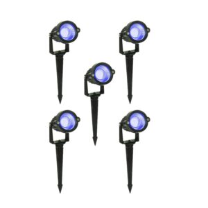 DMT™ 3 Watt Blue Waterproof Spike LED Garden Light for DMT™ 3 Watt Blue Waterproof Spike LED Garden Light for Outdoor Purpose, Aluminium Die Cast, IP65 Waterproof, Rustproof Blue Lights for Garden, Parking Area, Malls, Patio, (Pack of 5)