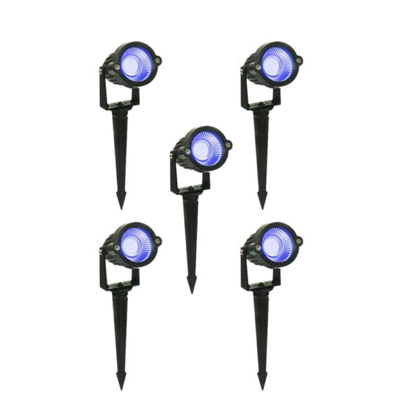 DMT™ 3 Watt Blue Waterproof Spike LED Garden Light for DMT™ 3 Watt Blue Waterproof Spike LED Garden Light for Outdoor Purpose, Aluminium Die Cast, IP65 Waterproof, Rustproof Blue Lights for Garden, Parking Area, Malls, Patio, (Pack of 5)