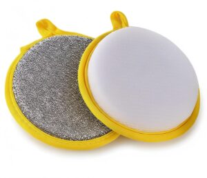 DNC 2 in 1 Double Side Dishwashing Sponge Dish Washing Brush | Double Side Dishwashing Sponge Dish Washing Brush Pan Pot Dish Wash Sponges | Household Cleaning Reusable Kitchen Tools (2)