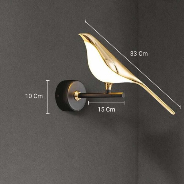 Desidiya Metal Modern Chirpy LED Bird Light for Living Room,Bird Pendant Light for Wall Luxury & Elegant,Night Light Decor Bedroom Fancy Light for Dining Area Decoration for Staircase,Hallway,Kitchen