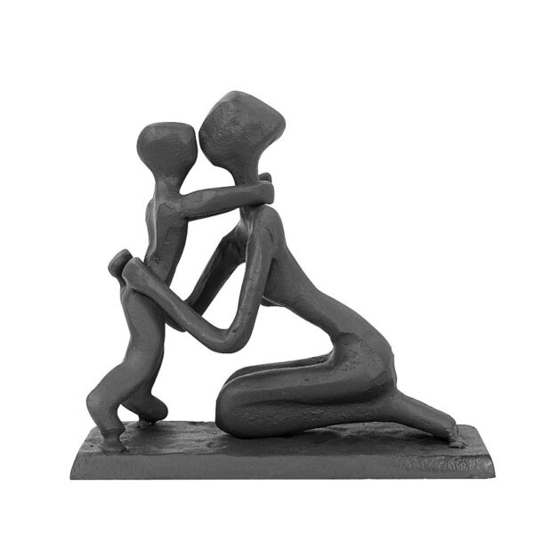 DreamsEden Rustic Family Figurines, Cast Iron Art Home Decoration Statue DreamsEden Rustic Family Figurines, Cast Iron Art Home Decoration Statue with Gift Card for Anniversary Birthday (Mother Embrace Kid)