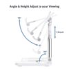 Dyazo Telescopic Multi Angle Adjustable and Foldable Mobile Phone Tabletop Stand, Anti Slip and Scratch Resistant, Compatible for Samsung Galaxy, MI, Vivo, iPhone, Oppo and All Mobile Phones- White