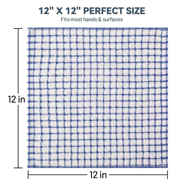 Egles Kitchen Dishcloths 12pcs 11x12 Inches Bulk Cotton Kitchen Dish Cloths Scrubbing Wash Cloths Sets (Mix Color)