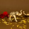 Ekhasa 100% Pure Brass Elephant Idol Showpiece Figurine Feng Shui (Small Size) | Vastu Items for Home Decor for Good Luck | Elephant Decorative Items Show Pieces for Living Room