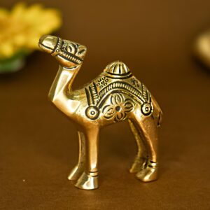Ekhasa 100% Pure Brass Golden Camel Showpiece for Home, Office or Table Decor | Metal Camel Statue for Living Room,Home Decor Items, Interior Artifacts | Vintage or Aesthetic Showpieces for Gift