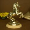 Ekhasa 100% Pure Brass Jumping Horse Statue Showpiece for Home Decor | Running Horse Statues for Vastu & Good Luck | Horse Show Piece for Office Table | Antique Brass Items for Housewarming Gift