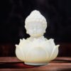Ekhasa Nostrae Buddha with Lotus Show Pieces for Home Decor Ekhasa Nostrae Buddha with Lotus Show Pieces for Home Decor Living Room Decor Items | Cute Showpieces Gift Item for Decoration | Serene Center Table Tv Showcase Office Interior Statue Figurines