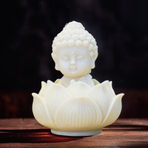 Ekhasa Nostrae Buddha with Lotus Show Pieces for Home Decor Ekhasa Nostrae Buddha with Lotus Show Pieces for Home Decor Living Room Decor Items | Cute Showpieces Gift Item for Decoration | Serene Center Table Tv Showcase Office Interior Statue Figurines