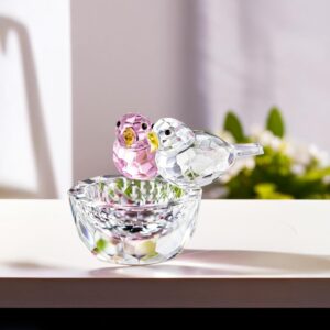 Ekhasa Nostrae Crystal Birds Show Pieces for Home Decor Living Ekhasa Nostrae Crystal Birds Show Pieces for Home Decor Living Room Decorative Items | Glass Showpieces Gift Items for Decoration | Center Table Tv Showcase Office Desk Interior Statue Figurines