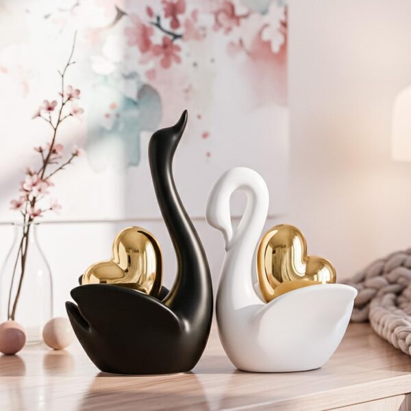 Ekhasa Nostrae Cute Swan Couples Show Pieces for Home Decor Ekhasa Nostrae Cute Swan Couples Show Pieces for Home Decor Bed Room Decorative Items | Romantic Love Showpieces Gift Item for Valentines Day