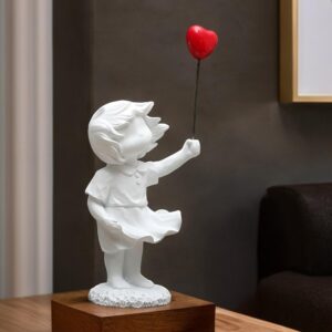 Ekhasa Nostrae Girl with Balloon Show Pieces for Home Decor Ekhasa Nostrae Girl with Balloon Show Pieces for Home Decor Living Room Decorative Items | Cute Showpieces Gift Item for Decoration | Center Table Tv Showcase Office Desk Interior Statue Figurines