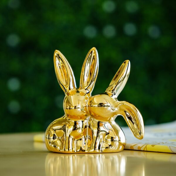 Ekhasa Nostrae Rabbit Show Pieces for Home Decor Living Room Ekhasa Nostrae Rabbit Show Pieces for Home Decor Living Room Decorative Items | Cute Animals Showpieces Gift Item for Decor | Center Table Tv Showcase Shelf Office Desk Interior Statue Figurines