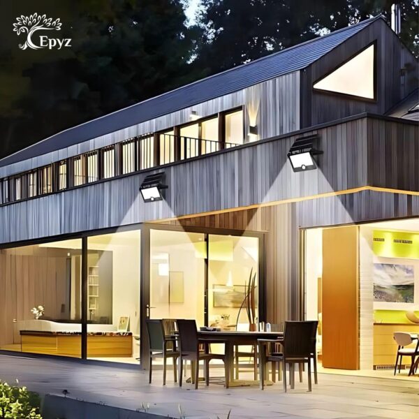 Epyz 20Watt Solar Flood Light Outdoor Waterproof with USB Type-C Charging Cable for Home Garden Wall Compound Entrance Automatic LED Lamp [ Pack of 1, White Light ] [ 2000mAh, 85LED ]