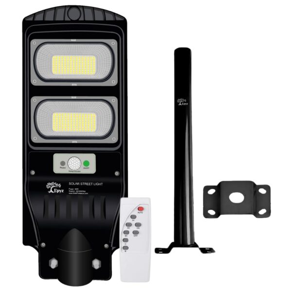 Epyz 60 Watt Solar Street Light Outdoor Waterproof with Motion Sensor with Mounting Pole for Garden, Street, Lawn, Patios and Pathways [ Pack of 1, Cold White Light, 234LED ]