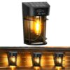 Epyz Plastic Solar Wall Light Outdoor Waterproof Garden Decoration Wall Lamps, IP64 Waterproof Doorway, Balcony,Fence Decor [ Warm Yellow Pack of 1 ]