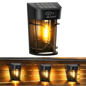 Epyz Plastic Solar Wall Light Outdoor Waterproof Garden Decoration Wall Lamps, IP64 Waterproof Doorway, Balcony,Fence Decor [ Warm Yellow Pack of 1 ]